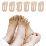 Women Five Fingers Socks - 6 Pairs No Show Bunion Relief Socks Toe Separator Invisible