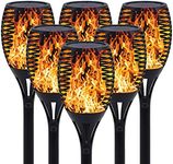 YAKii Upgraded Solar Torch Lights Waterproof Flickering Dancing Flames Outdoor Solar Torch Lights Dusk to Dawn Auto On/Off Landscape Decoration for Yard Patio Garden，Pack of 6