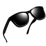 Joopin Black Sunglasses Polarized UV Protection Trendy Square Shades for Men Women Retro Designer Elegant Sun Glasses Shady Rays Sunnies