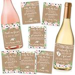 8 Pregnancy Announcement Gifts, Announcing New Baby Reveal, Funny Wine Bottle Labels or Stickers For Parents to Grandparents, Brothers Sisters Promoted to Aunts Uncles, Surprise Best Friends Expecting