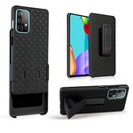 ZASE Samsung Galaxy A52 5G Holster Belt Clip Case Tough Super Slim Rugged Protective Cover Armor Defender Strong Clip Kickstand Compatible w/Galaxy A52-5G 6.5 inch 2021 (Black Holster Combo Case)