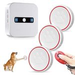 Daytech Dog Doorbell for Potty Training, Puppy Dog Door Bell Training with Waterproof Touch Button Bell for Dog to Ring to Go Outside (3 Buttons + 1 Receiver + 1 Clicker)