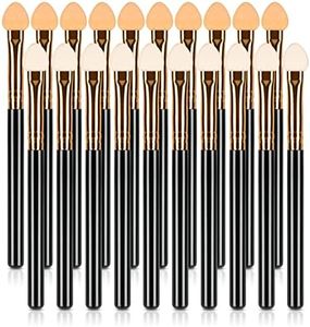 UorPoto 20Pcs Professional Eyeshadow Applicators Sponge Tip Reusable Women Blendable Foam Makeup Eye Shadow Brush Applicator Sticks Set Washable