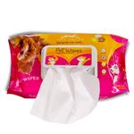 Pets Empire Wet Wipes for Dogs, Cats, Rabbit, Puppies & Small Animals (80 Pcs), Anti-Bacterial Cleaning & Daily Care Soft Wipes for Pets, Dry Bath, Ear & Paw Daily Cleaning Grooming Wipes (15x20 cm)