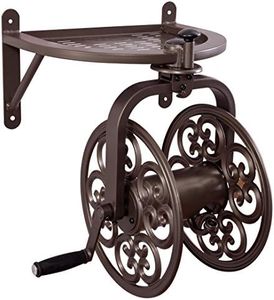 Liberty Garden 710 Navigator Rotating Garden Hose Reel, 125-Feet, Bronze