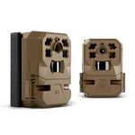 Moultrie Mobile Edge Cellular Trail Camera 2 Pack | Auto Connect - Nationwide Coverage | HD Video-Audio | Built in Memory | Cloud Storage | 80 ft Low Glow IR LED Flash