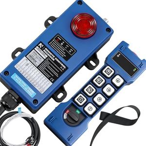NEWTRY Crane Remote, 12V 8 Button Wireless Crane Remote Control Industrial Crane Controller Hoist Truck Remote 328FT Electric Lift Switch (Blue)