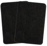 SARAL HOME EASY LIVING Saral Home Microfiber Anti-Skid Rectangular Bath Mat Pack Of 2 (Black, 40X60 Cm)