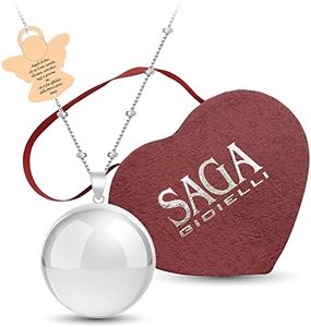 SAGA GIOIELLI® COLLANA CHIAMA ANGELI GRAVIDANZA BOLA MESSICANA PREGHIERA ANGELO CUSTODE