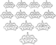 Butterfly Craze Princess Crown Comb Mini Tiara Hair Clips for Kids - Set of 12, Add a Touch of Royalty, Charm & Elegance to Your Child's Birthday Party, Perfect for Dress Up & Toddlers' Pretend Play