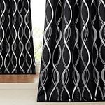 NICETOWN Blackout Curtain Panels 84 inches - Light Reducing Thermal Insulated Solid Grommet Blackout Curtains/Panels/Drapes for Living Room/Nursery/Kids Room (Set of 2, 52 inches by 84 Inch, Black)