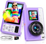 Maxmango D70 4K Underwater Digital Camera - 48MP 10FT Waterproof Camera for Snorkeling - Dual Screen Selfie Compact Floatable Camera with 32GB Card - Autofocus Point and Shoot Digital Camera -Purple