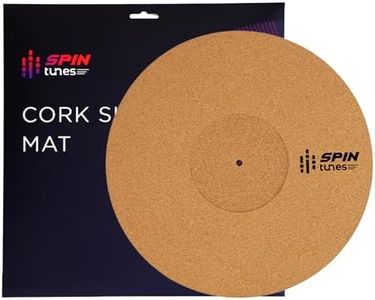 SpinTunes Cork Turntable Mat, 3mm Thick Slip Mat for Vinyl Record Players, High-Fidelity Acoustic Sound Support, Helps Reduce Noise from Static and Dust