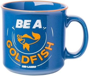 Silver Buffalo Ted Lasso Be a Goldfish Ceramic Camper Mug, 20 Ounces