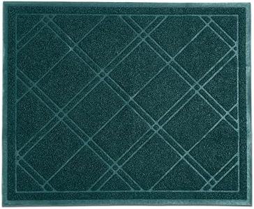 SlipToGrip Universal Door Mat – XL Size 42” x 35” – Anti Slip, Durable & Washable – Duraloop Mesh Entrance Outdoor & Indoor Welcome Mat – Dirt and Dust Absorber (Emerald Green)