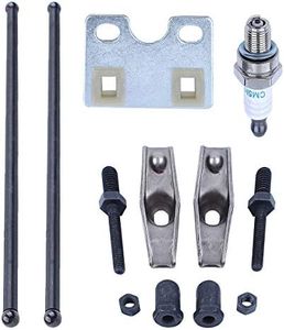 Adefol Gas Engine Valve Push Rod Guide Plate Rocker Arm for Honda GX340 GX390 11HP 13HP Lawn Mower Replacement Parts with Spark Plug for 14410-ZE3-013, 14431-ZE2-010, 14791-ZE2-010, 90012-ZE0-010