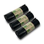 Addis 50 litre Kitchen Waste Trash Degradable Bin Liners Strong, Bulk 3x 20 Roll packs, total 60 liners, New Recycled Black