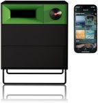 Smart Nightstand Speaker S1, Bluetooth Wireless Charging Speaker Nightstand with Fingerprint Lock, Ambient Light, USB & Type-C Ports, 2 Drawers Bedside Table for Bedroom, Living Room