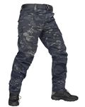 KOCTHOMY Men's Hiking Pants, Waterproof Tactical Cargo Combat Military Pants with Pockets G4 Dark Camo 40