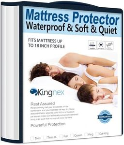 Cooling California King Mattress Protector Waterproof Ultra Soft Noiseless Smooth Jersey Top Fitted Cali Cal King Matressprotector Cover with Stretchy Pocket