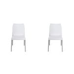 Nilkamal Novella Plastic Chair (Milky White) (Pack of 2)