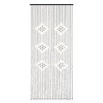 Navaris Beaded Curtain For Doorways - Boho Curtains For The Home - Patterned Beads For Doorways - Bamboo Beaded Curtain - 200 x 90cm / 90 x 35.4 inches