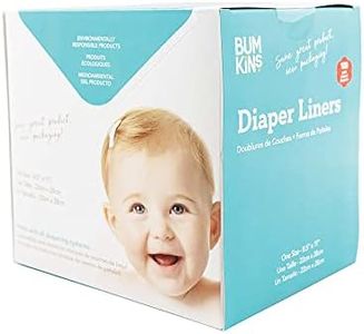 Bumkins Disposable Cloth Fabric Diaper Liner, Biodegradable, Neutral, 100 Count (Pack of 1)