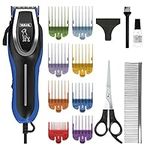 Wahl Pet Clippers, U-Clip Dog Grooming Kit with Colour Coded Combs, Full Coat Grooming Clippers for Dogs, Low Noise Corded Pet Clippers, Sharp Cutting Steel Blades