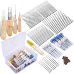 ZXIIXZ Needle Felting Needles, 104 PCS Needle Felting Tools, Needle Felting Kit, 4 Types Felting Needles, Triangle, Star, Cone, Spiral, Needle Felting Supplies Handcraft Tools for Wool DIY Crafts