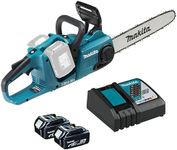Makita DUC353Z 36V/18V Cordless Brushless Chainsaw with 2 x 5.0Ah Battery & Charger