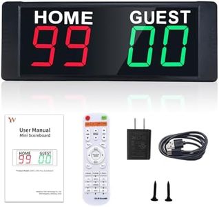 YZ LED Portable Digital Scoreboard, Tabletop Electronic Scoreboard with Remote, Score Keeper for Games Cornhole/Basketball/Ping Pong/Baseball/Tennis/Volleyball Indoor Outdoor