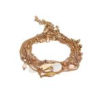 Believe shell disc metal charm bracelet set