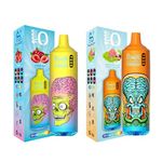 RandM Tornado 9000 Puffs Disposable Vape – 2 Pack Mix, Prefilled Fruit Flavours & Draw-Activated RGB Flash Light Rechargeable Pen, 0mg Nicotine Free (Cherry, Kiwi Passion Fruit Guava)