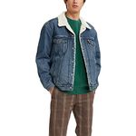 Levi's Men's Sherpa Trucker Jacket, Television - Medium Indigo, Medium