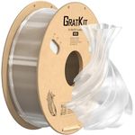 GratKit PETG 3D Printer Filament 1KG, PETG Filament 1.75mm, 3D Printing Filament PETG Transparent