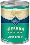 Blue Buffalo Freedom Grain-Free Wet Dog Food, Free of Glutens & Artificial Preservatives, Made with Natural Ingredients, Lamb Recipe, 12.5-oz. Cans (12 Count)