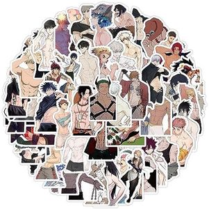Anime Muscle Man Stickers 100 Pieces Cartoon Stickers for Water Bottles, Luggage, Bike, Car, Cute Lilo & Stitch Gifts, Party Supplies for Kids, Teens, Adults