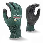 LINCONSON 3 Pack Level 5 Cut Resistant Safety Performance Series Construction Mechanic PU Work Gloves Thumb Double Reinforced