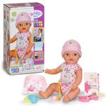 BABY born Little Magic Girl 835333 - 36cm Doll with 7 Lifelike Functions and Accessories - No Batteries Required - Suitable for Children from 1 Years Old, White