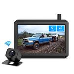 AUTO-VOX Wireless Backup Camera W7Pro - 2.4G Stable Digital Signal Rear View Camera for Rear/Side/Front - 5" Monitor Dual Channels System Back Up Camera for Car, Pickup, SUV, Truck, Trailer, Camper