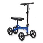 Medline Economy Knee Walker; 8" Wheels; Crutch Alternative for Lower Leg and Foot Injuries; Padded Knee Rest; 350 lb. Weight Capacity; Blue