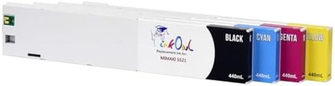 InkOwl Compatible Ink Cartridge Replacement for MIMAKI SS21 Printers SPC-0501 (440mL, 4-Pack)