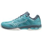 Mizuno Mens Wave Excd LAc Tennis Shoes MBL/White/Blue 9 (43)