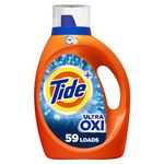 Tide Ultra Oxi Liquid Detergent, 59 Loads, 92 Fl Ounce