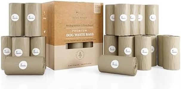 100% Certified Home Compostable and Biodegradable Dog Poop Bags - ASTM D6400 & EN 13432 Compliant dog poop bags rolls – 270 Bags – 18 x Rolls of Plant Based Poop Bags for dogs - Thick Poop Bags