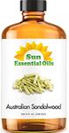 Sun Essential Oils 8oz - Sandalwood Essential Oil - 8 Fluid Ounces - Aromatherapy Oils - Sandalwood Oil