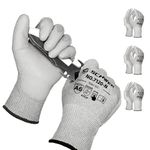 Schwer 3 Pairs Cut Resistant Gloves ANSI A6 Cut Proof Work Gloves, Touchscreen, for Men and Women Used to Woodworking, Glass Cutting, Construction, Cargo Handling, Material Sorting, Car Repair (L)