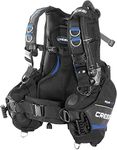 Cressi Aquaride B.C.D. - Buoyancy Compensator With Integrated Flat-Lock Aid Weight System, Black/Blue, L, Unisex