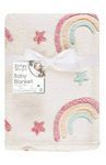 Baby Boy Girl Soft Fleece Blanket Newborn for Pram Car Crib Moses Basket etc (75cm x 100cm, Rainbow Fleece Baby Blanket)