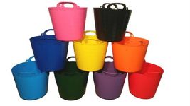 Pack Of 5-26 litre Flexi Tub/Bucket/Trug/Gorilla Bucket Made In U.K.(Made In The UK) By KetoPlastics